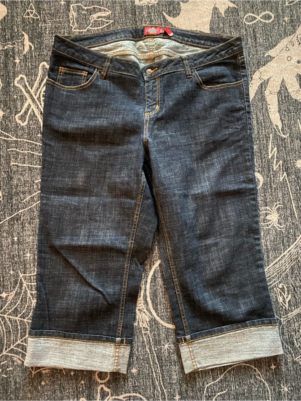Womens Dickies Cuffed Denim